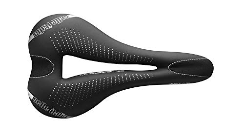 Selle Italia - Sillìn Bicicleta de Carretera Diva Gel Superflow, Rail TI 316 Tubo Ø7, Sillìn Road Gran Turismo Fibra-tek, Comfort Gel, Amortiguador