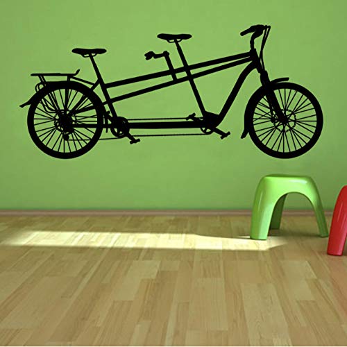 Tándem Bicicleta Etiqueta de La Pared de Ocio Deportes Decoración Del Hogar Bicicleta Tatuajes de Pared Salón Dormitorio Arte Murales 133 Cm x 58 CM