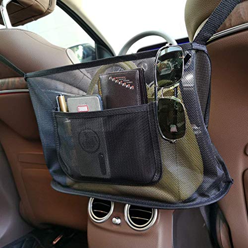 Tanvir MiahCFD® Bolsa de bolsillo para coche, organizador de respaldo de asiento, bolsa de malla de gran capacidad para guardar el bolso, bolsillo de documentos del teléfono