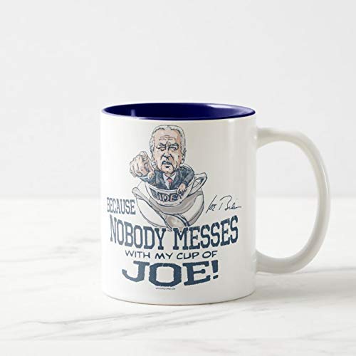 Taza de café divertida de cerámica de 11 oz, nadie se mete con Joe Biden Gear Taza de café, regalos para Navidad y Acción de Gracias