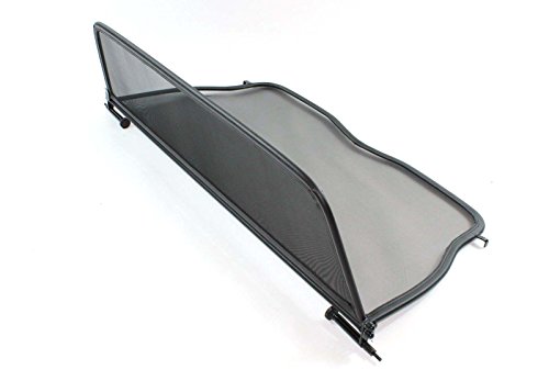 TiefTech Deflector de Viento para BMW E30 Descapotable (1988-1993) - Plegable - con Cierre Rápido - Negro | Deflector de Viento | Deflector de Aire | Parabrisas para descapotable