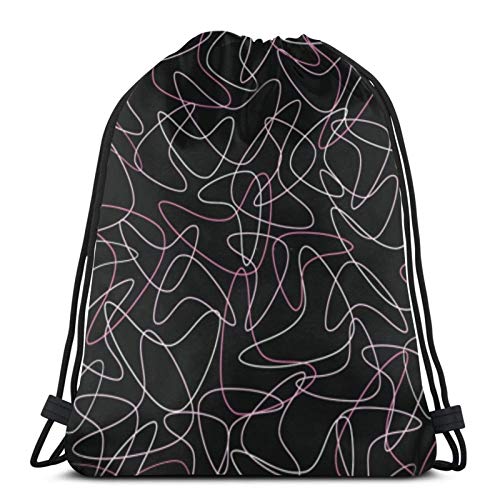 Tienda asequible retro boomerang fondo cordón mochila deporte bolsas cinch bolsas para viajar y almacenamiento para hombres y mujeres 17x14 pulgadas