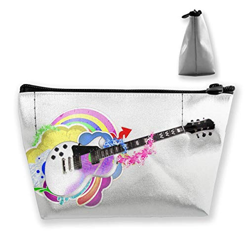 Trapezoid Toiletry Pouch Bolsa de Viaje portátil Guitar Held by Strings Clutch Bag