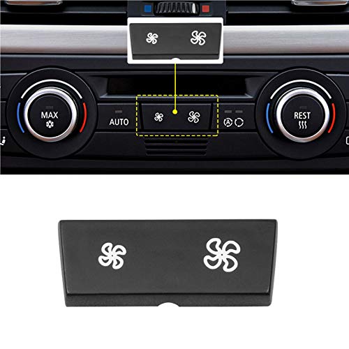 TTCR-II Cubierta de botón de velocidad del ventilador del panel de control del clima, compatible con BMW Serie 1 E81/E87/E88/E82, Serie 3 E90/E91/E92/E93, X1 E84 (1 unidad)