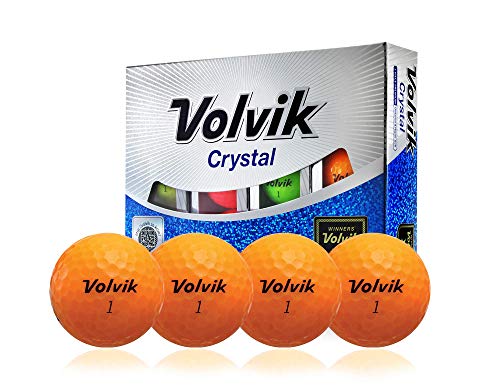 Volvik VV0000090 Crystal Bolas de Golf, Naranja, Talla Única