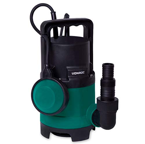 VONROC Bomba sumergible VONROC - Bomba para agua sucia - Bomba de agua - 400W - 8000l/h - Para agua sucia y limpia - Con interruptor de flotador