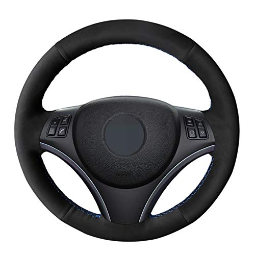 WANGXI Cubierta del Volante del Coche Cosida a Mano Cubierta de la manija automática,para BMW E90 325i 330i 335i E87 120i 130i 120d