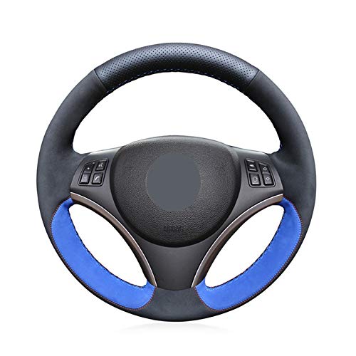 WANGXI Cubierta del Volante del Coche Cosida a Mano Cubierta de la manija automática,para BMW E90 330i 325i 335i E87 120i 130i 120d