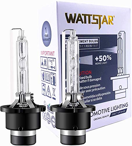 Wattstar Auto D4S Bombilla HID Xenon Lámpara 6000K, 12V 35W, 2 unidades…