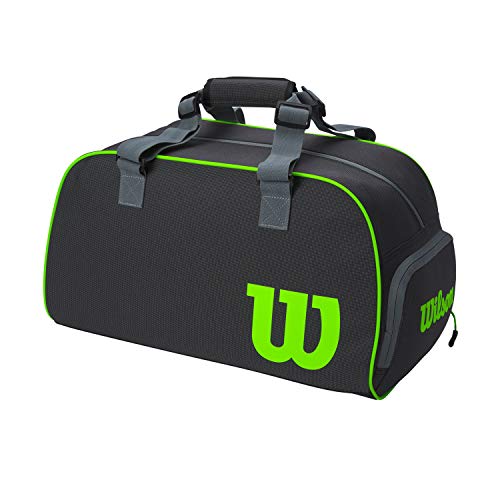 Wilson Bolsa deportiva para tenis, Super Tour, Pequeña, Gris/verde, WR8005101001