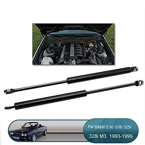 WRDD Amortiguadores de Gas 2pcs Frontal Frontal Cover Gas Spring Lift Supports Struts Car Barra Hidráulica para BMW E36 318i 325i 328i M3 / 51231960852 Elevador Frontal del Capó Coche