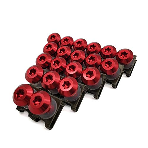 XIAOZHIWEN Tornillos de carenado de Motocicleta Clips de Sujetador Kit de Pernos de Resorte Corporal para BMW K1200S K1300 S R GT K1600 GT GTL R1250GS R1200R Durable (Color : Red)