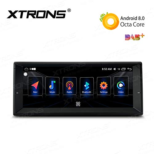 XTRONS 10.25 pulgadas Android 8.0 Car Stereo Octa Core 4G RAM 32G ROM Multimedia Navigation System Bluetooth Head Unit Car Radio Player Support Wifi GPS OBD DAB+ 4K Video for BMW E39 M5