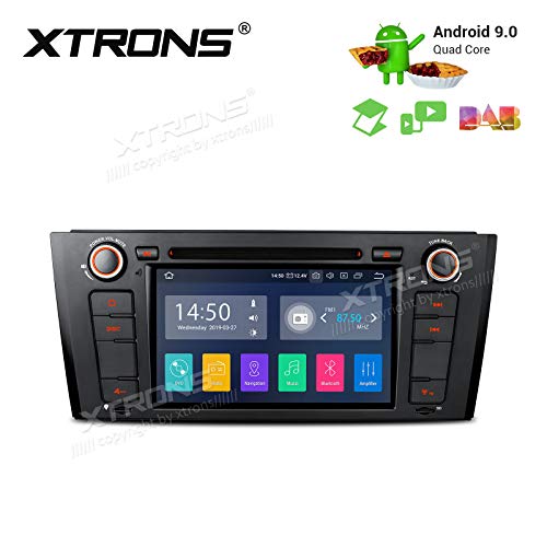 XTRONS Android 9.0 Reproductor de DVD estéreo para Coche, Pantalla táctil de 7 Pulgadas, Unidad de navegación GPS, Soporte Completo RCA Bluetooth5.0 WiFi CarAuto Play DVR para BMW E81 E82 E88