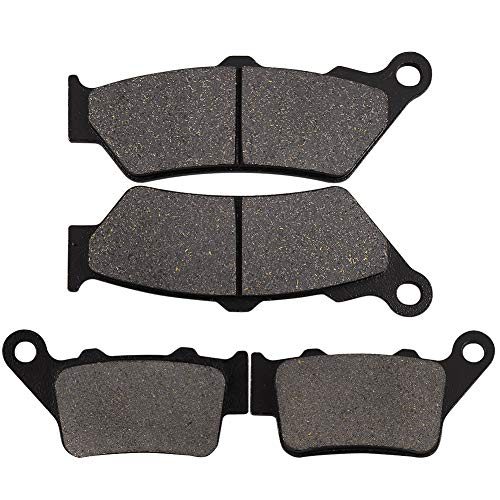 Yerbay Pastillas de Freno delantera/trasera kit para BMW G650GS (09-15) F650GS Dakar (99-07) F 650 CS Scarver (00-07) G650 Xchallenge Xmoto Xcountry (07-09) F700GS (13-18) F800GS Adventure (12-18)