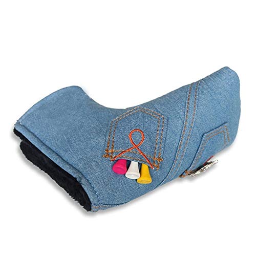 YGLONG Fundas para Cabezas Cubierta de protección de Gorro de Gorro de Golf Cubierta de protección de la Cabeza de la Cabeza de la Bola de Vaquero Cabezas De Palos (Color : Blue)