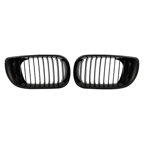 YHSM Parachoques Delantero Kidney Sport Grille Grill De Repuesto para B-MW E46 4D 318I 320I 323I 328I 2002-2005 Negro Mate Accesorios