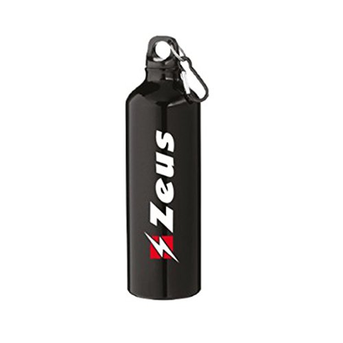 Zeus - Gourde en aluminium, accessoire entraînement tournoi sport, 770 ml, adulte mixte Homme, Noir , 770 ml