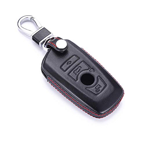 ZHHRHC Funda de Cuero para Llave de Coche, para BMW E34 E46 E60 E90 F10 F30 F20 3 5 6 X1 M1 GT 520525 520I 530D Llavero Bolsa Llavero Remoto