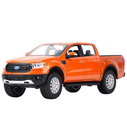 1:27 para 2019 Ford Ranger Estado Estado Vehículos Modelo Coleccionable Modelo Juguetes Modelo De Auto (Color : Yellow, Size : No Box)