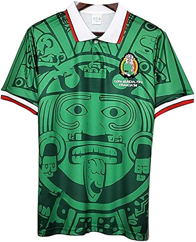 1998 Camiseta de fútbol Copa Mundial de México Retro, Local/Visitante Retro Nacional de Futbol T-ShirtWorld Copa Camiseta de fútbol (Color : Green, Size : X-Large)