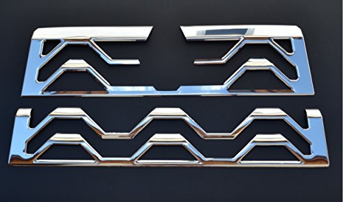 2 espejos delanteros de acero inoxidable pulido para decoración de camiones T