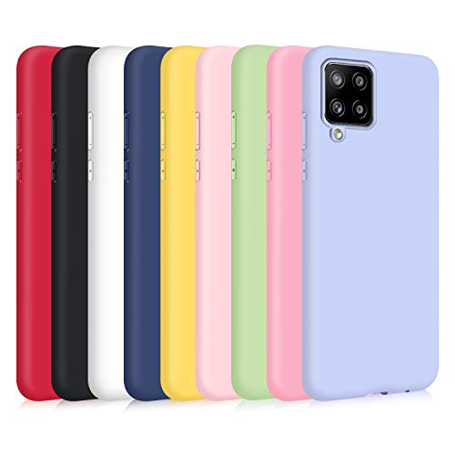 9X Funda para Samsung Galaxy A12 5G, Ultra Delgado Color Silicona Carcasa Premium Suave Flexible TPU Gel Bumper Protectora Caso Anti-Rasguños Anti-Choque