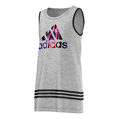 adidas - Camiseta de manga corta - para niño Medio Gris Jaspeado 6 años