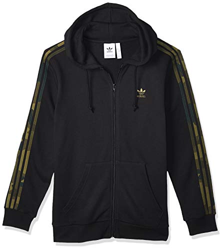 adidas Camo FZ Sudadera, Hombre, Black/Multicolor, S