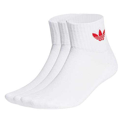 adidas GN3083 MID ANKLE SCK Socks unisex-adult white/scarlet S