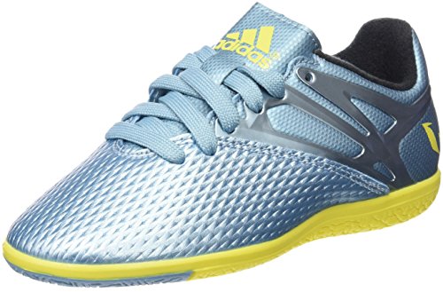 Adidas Messi 10.3 Indoor Junior, Botas Niño, Matt Ice Met.F12/Bright Yellow/Core Black, 36 2/3