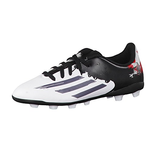 Adidas Messi 10.4 FxG Bota de Fútbol Junior, Blanco/Gris, 38 2/3