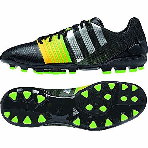 adidas Nitrocharge 2.0 TRX AG, Bota de fútbol, Negra-Silver Metallic-Solar Gold, Talla 7.5 UK (41 1/3 EU)