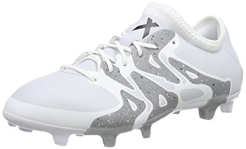 adidas Performance X15.2 FG/AG, Botas de fútbol Hombre, Weiß (FTWR White/Core Black/Silver Met.), 48