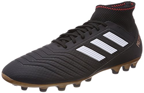 Adidas Predator 18.3 AG, Botas de fútbol Hombre, Negro (Negbas/Ftwbla/Rojsol), 42 EU