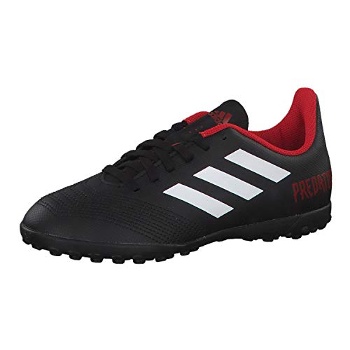 Adidas Predator Tango 18.4 TF J, Botas de fútbol Unisex Adulto, Negro (Negbás/Ftwbla/Rojo 001), 38 2/3 EU