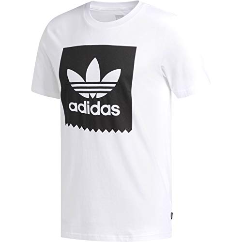 adidas Solid BB T Camiseta, Hombre, Blanco (Blanco/Negro), S