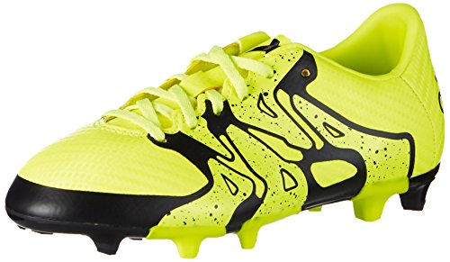 adidas X15.3 FG/AG, Botas de fútbol Niños^Niñas, Amarillo-Gelb (Solar Yellow/Core Black/Frozen Yellow F15), 35.5