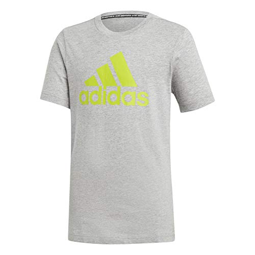 adidas YB MH BOS T Camiseta, Niños, brgrin/Seliso, 152 (11/12 años)