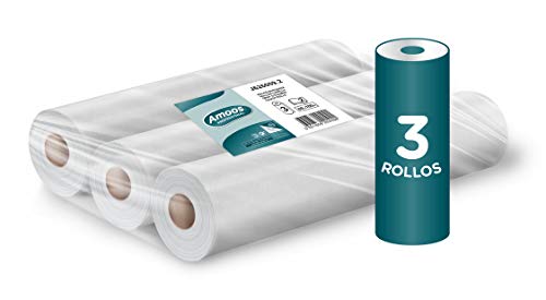 Amoos Rollos De Camilla De 2 Capas Color Blanco 917 Gr - Pack de 3