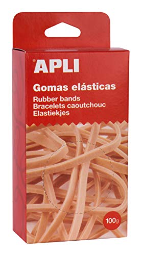 APLI 13362 - Gomas elásticas 120 x 5 mm en caja 100 g