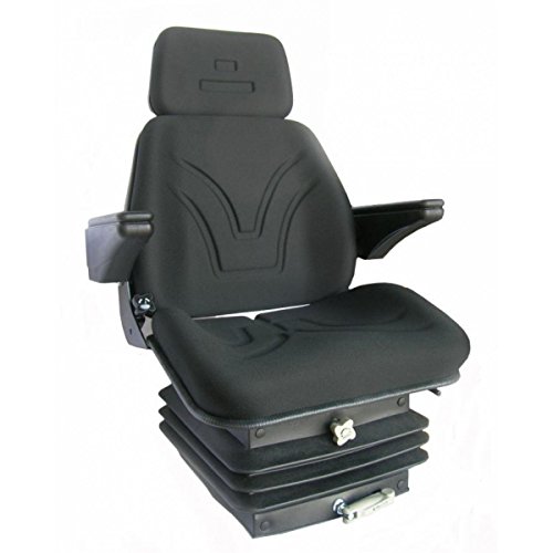 Asiento para tractor, con reposabrazos, reposacabezas y ajuste del respaldo.