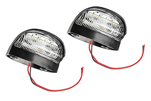 AUTOLIGHT 24 I 2 luces LED para matrícula, resistentes al agua, 12 V 24 V, remolque, para coches, camiones, con autorización de circulación alemana