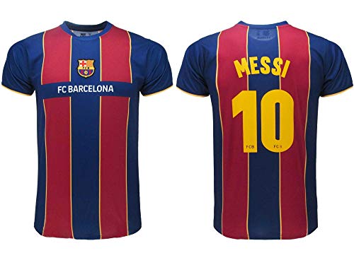 Barcelona Camiseta de fútbol Oficial FCB 2021 – Messi número 10 – Camiseta de fútbol Oficial del Equipo de fútbol FC 2021 – Messi número 10 (6 años)