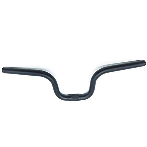 Basage Manillar de AleacióN de Aluminio de 25,4 Mm M-Type Rise 140 Mm Manillar para Bicicleta Plegable Brompton Mano de Bicicleta, Negro