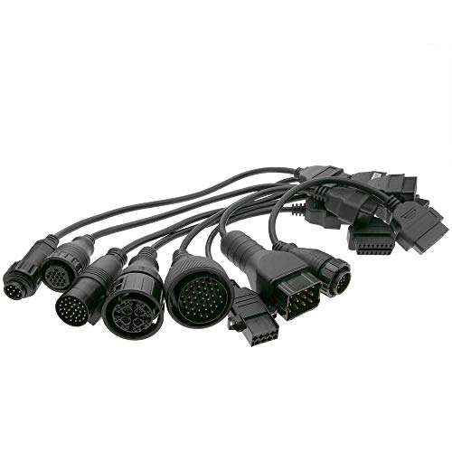 BeMatik - Kit 8 adaptadores OBD2 AUTOCOMTRUCK para Knorr Wabco Man Iveco Scania Benz Renault Volvo