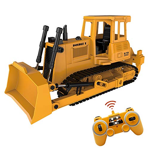 Bleyoum Vehículo de construcción Excavadora De Orugas De Camión De 2,4g 1:20, Excavadora De Orugas De Tractor Caterpillar, Coche De Ingeniería Eléctrica con Juguetes Ligeros Y De Sonido