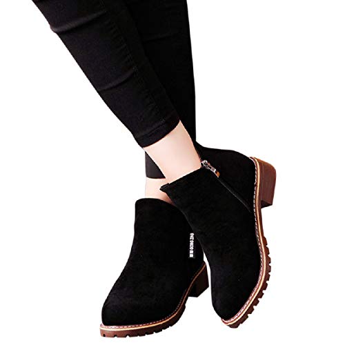 Botas Clasicas para Mujer-Ronamick Botas Martin de Gamuza En Color Liso para Mujer Botas Cortas para Mujer Zapatos para Niños Botas de Nieve Botas Botines