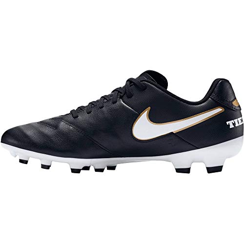 Botas de fútbol Nike Tiempo Genio IL de cuero para hombre, color gris, UK, color Negro, talla 7.5