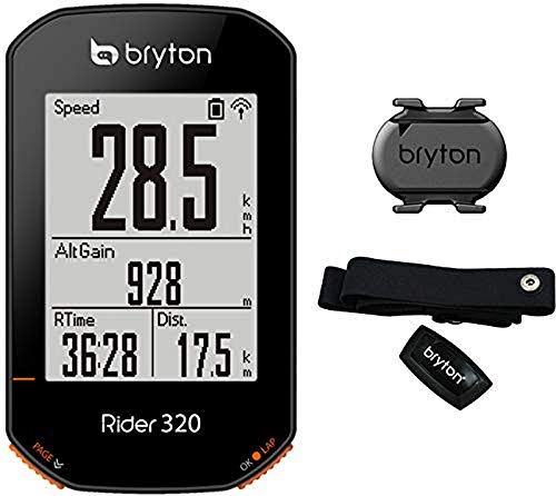 Bryton Rider 320 T CICLOCOMPUTADOR, Unisex Adulto, Negro